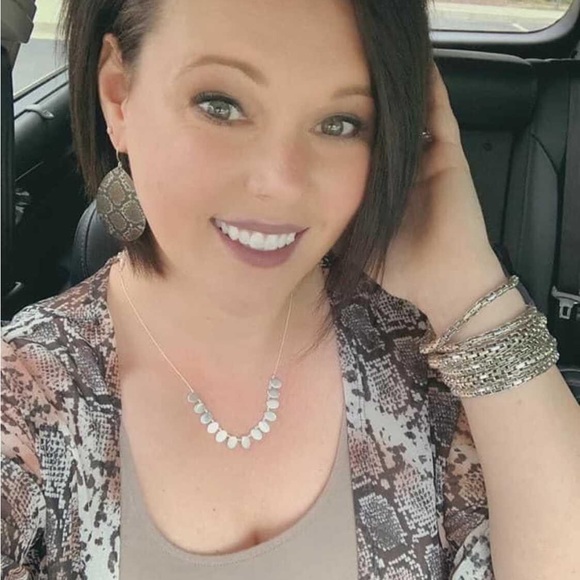 Plunder Snakeskin Print Metal Earrings - Picture 3 of 5